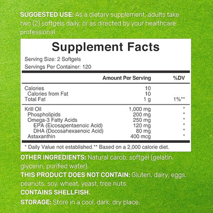 Eagle Shine Vitamins 2 Pack Antarctic 1,000mg Per 480 Softgels Omega-3s, EPA,